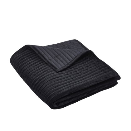 Catherine Lansfield Velvet Pinsonic Black Bedspread Catherine Lansfield Velvet Pinsonic Black Bedspread