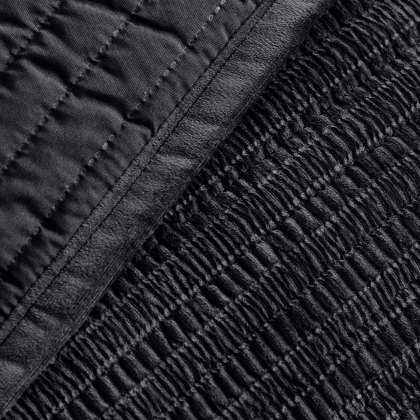 Catherine Lansfield Velvet Pinsonic Black Bedspread Catherine Lansfield Velvet Pinsonic Black Bedspread