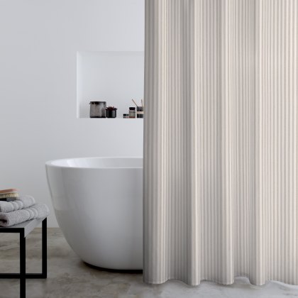 Catherine Lansfield Timeless Stripe Natural Shower Curtain Catherine Lansfield Timeless Stripe Natural Shower Curtain
