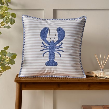 Catherine Lansfield Lobster Blue Filled Cushion Catherine Lansfield Lobster Blue Filled Cushion