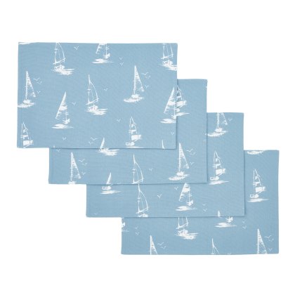 Catherine Lansfield Salcombe Boats Blue Placemat 4 Pack Catherine Lansfield Salcombe Boats Blue Placemat 4 Pack
