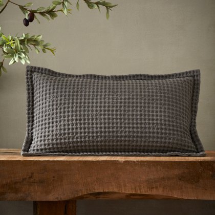 Pineapple Elephant Jaipur Waffle Grey Filled Cushion