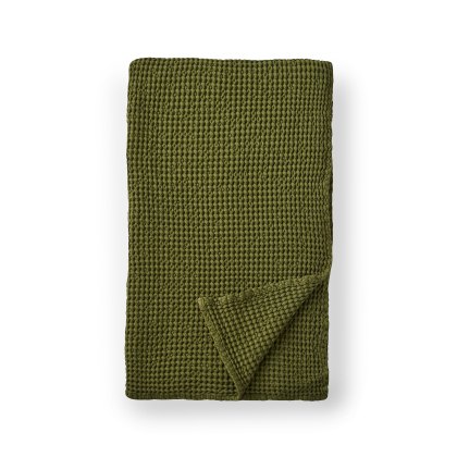 Pineapple Elephant Jaipur Waffle Olive Throw