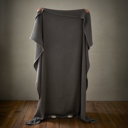 Pineapple Elephant Jaipur Waffle Grey Throw