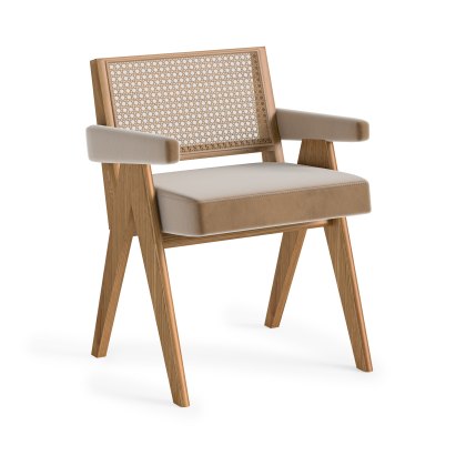 Aria Accent Chair in Caramel Velvet