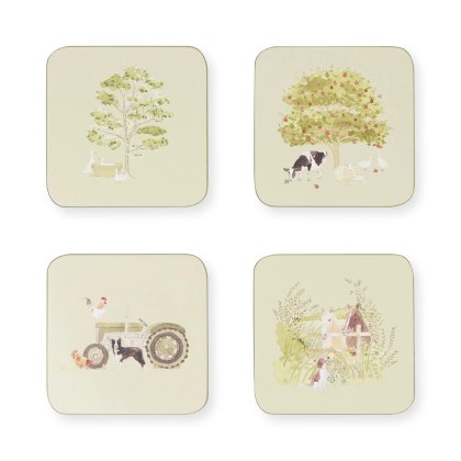 Sophie Allport Farm Friends Set of 4 Coasters