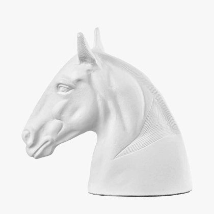 Pacific White Metal Horse Head
