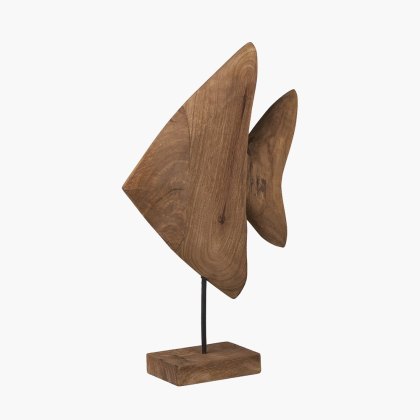 Pacific Natural Handcarved Mango Wood Altum Angelfish