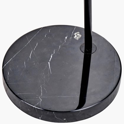 Pacific Feliciani Matt Black Metal And Black Marble Floor Lamp
