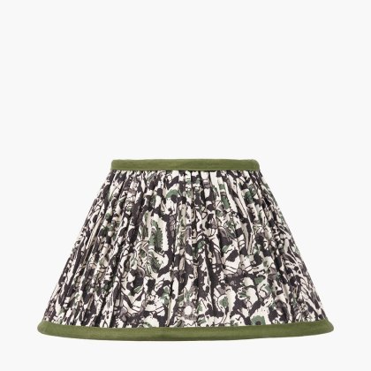 Pacific Ornella Green Floral Design Mushroom Pleat Empire Shade