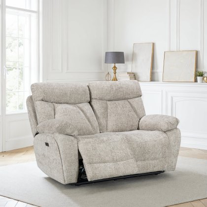 Henley 2 Seater Power Recliner Sofa in Biscuit