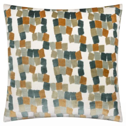 Furn Metro Blocks Cushion Green