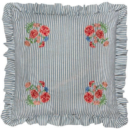 Wylder Martha Ruffle Cushion Blue