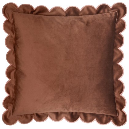 Furn Lil Scallop Cushion Chestnut/Slipper