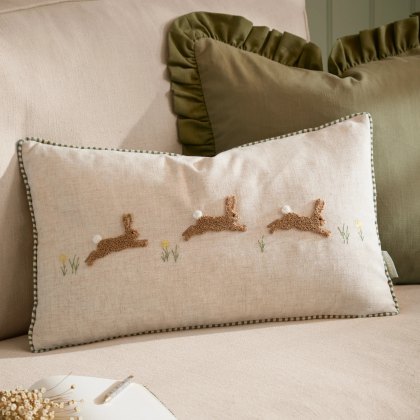 Wylder Ramble Hares Cushion Sage