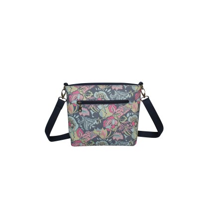 Earth Squared Blue Jacobean Canvas Messenger Bag