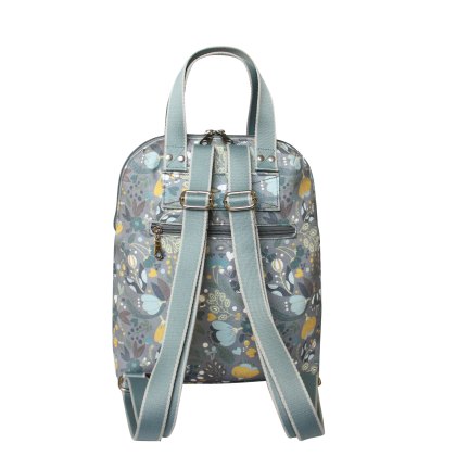 Earth Squared Grey Floral Canvas Alice Backpack