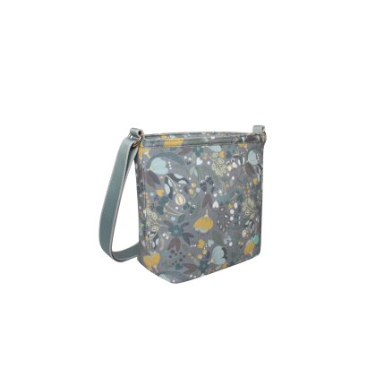 Earth Squared Grey Floral Canvas Brooke Bag