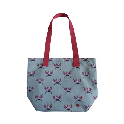 Earth Squared Cow Canvas Tote Bag
