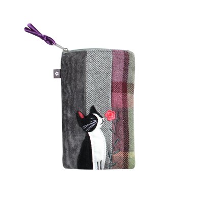 Earth Squared Cat Applique Glasses Case