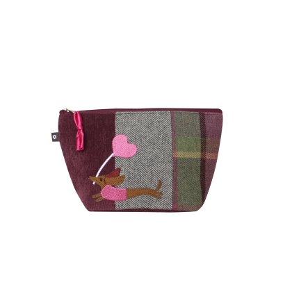 Earth Squared Sausage Dog Applique Make up Bag