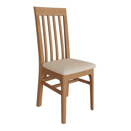 Coastal Collection Slat Back Fabric Chair