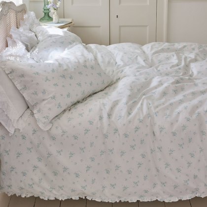 Shabby Chic Rosabelle Blue Duvet Cover Set
