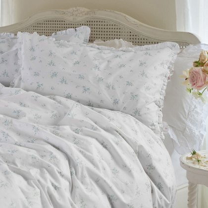 Shabby Chic Rosabelle Blue Duvet Cover Set