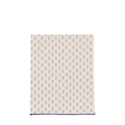 Gallery Direct Fleur Floral Stamp Table Runner Blue