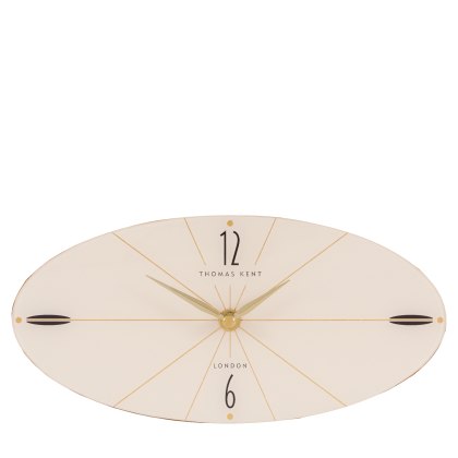 Thomas Kent Greenwich Mantel Clock Oak Stripe