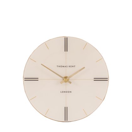 Thomas Kent Greenwich Mantel Clock Oak Stripe Egg Nog