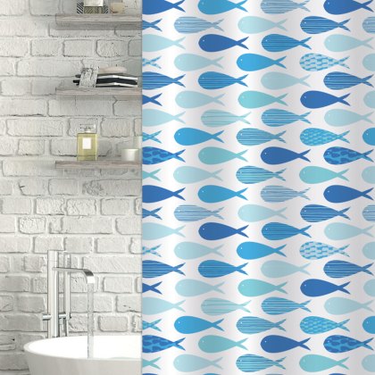 Showerdrape Aquarium Shower Curtain
