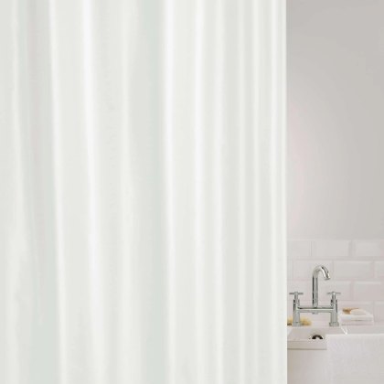 Showerdrape Plain White Shower Curtain