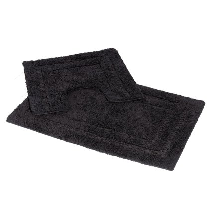 Showerdrape Pinnacle 2 Piece Bath Mat Set Charcoal