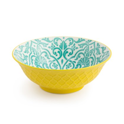 Mikasa Yellow and Blue Ramen Bowl