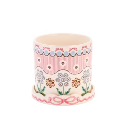 Cath Kidston Spitalfields Silk Plantpot with Tray Cath Kidston Spitalfields Silk Plantpot with Tray