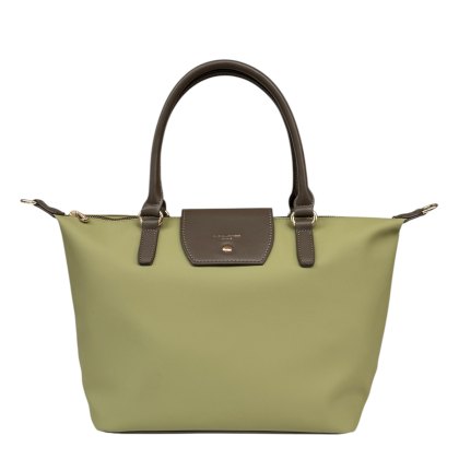 David Jones Medium Tab Over Tote Bag Moss Green