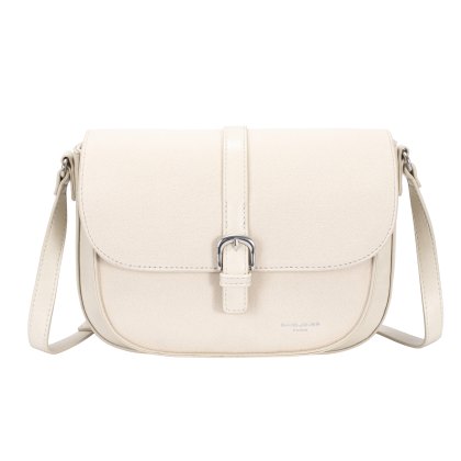 David Jones Half Flap Shoulder Bag Almond Milk