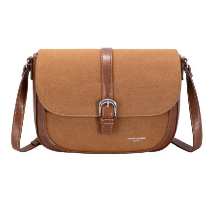 David Jones Half Flap Shoulder Bag Cocoa Brown