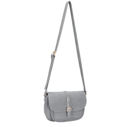 David Jones Half Flap Shoulder Bag Steel Grey
