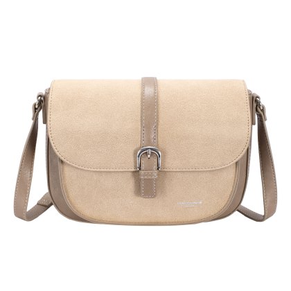 David Jones Half Flap Shoulder Bag Warm Taupe