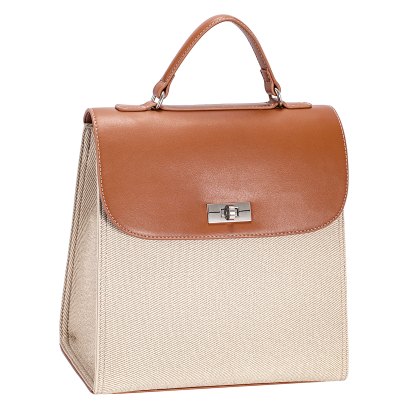David Jones Flap Backpack Oatmeal Beige