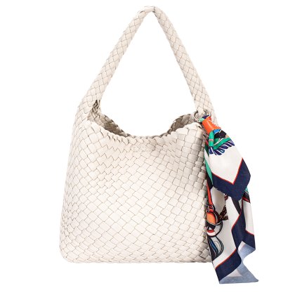 David Jones Weave Grab Bag Almond Milk