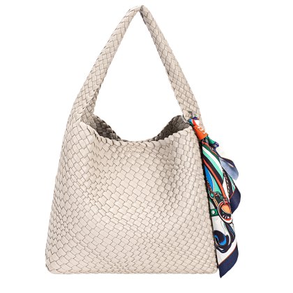 David Jones Weave Slouchy Shoulder Bag Oxford Tan