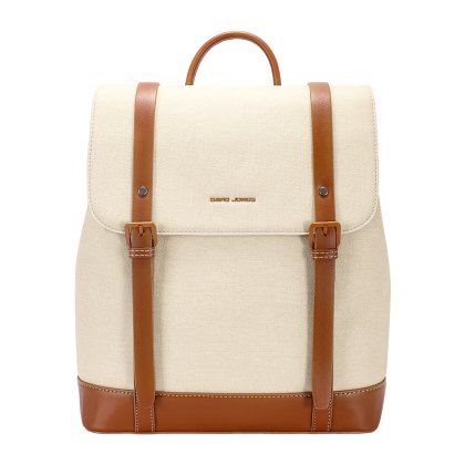 David Jones Canvas Effect Backpack Beige