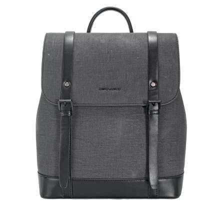 David Jones Canvas Effect Backpack Black