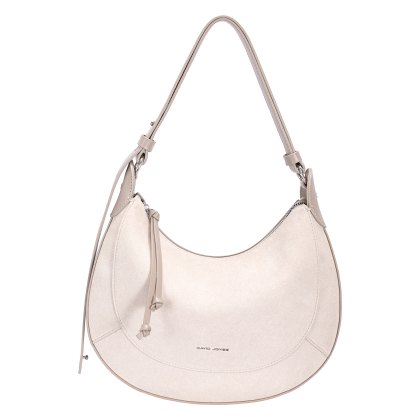 David Jones Faux Suede Shoulder Bag Coconut Cream