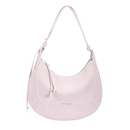 David Jones Faux Suede Shoulder Bag Snow Lilac