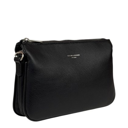 David Jones Triple Gusset Crossbody Bag Black