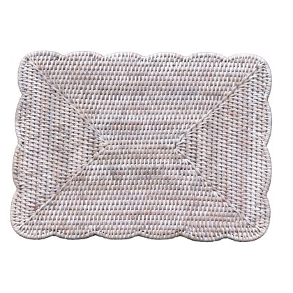Lows Scalloped Rattan Placemat